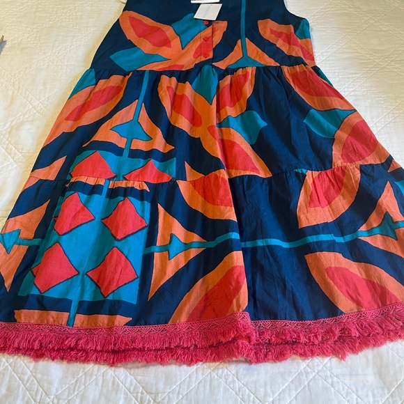 NWT MODAPOSA Cadenza Dress in Moroccan Picturesque Small 100% Cotton Sundress - Picture 8 of 12